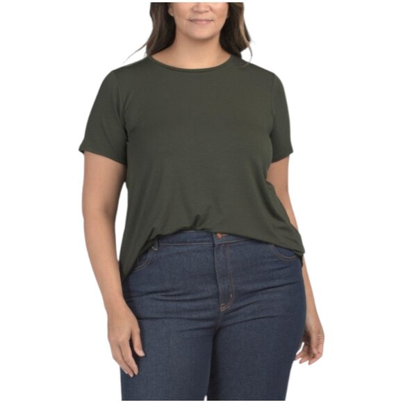 EILEEN FISHER Plus Stretch Jersey Knit Top - Picture 1 of 2